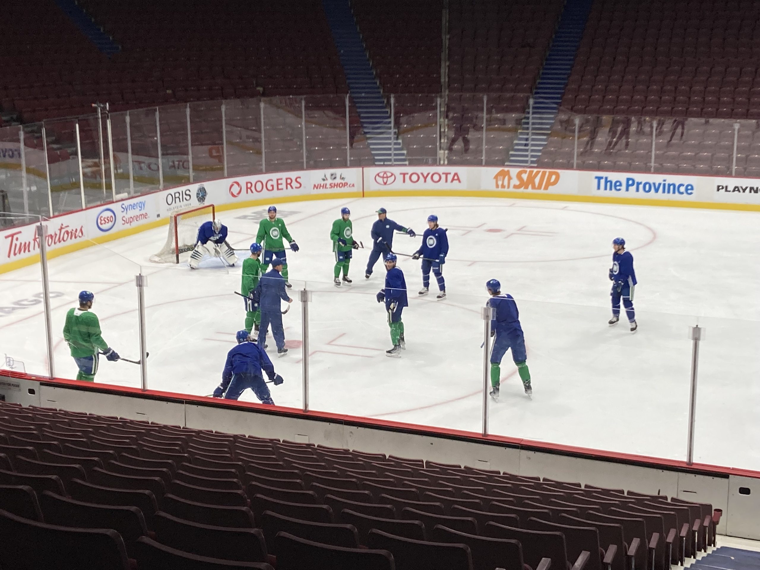 Vancouver Canucks practice
